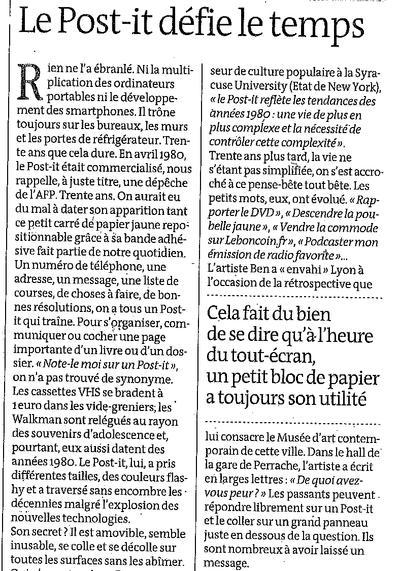 Le post-it défie le temps