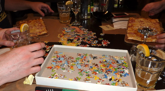 Le jeu des bacs, façon puzzle